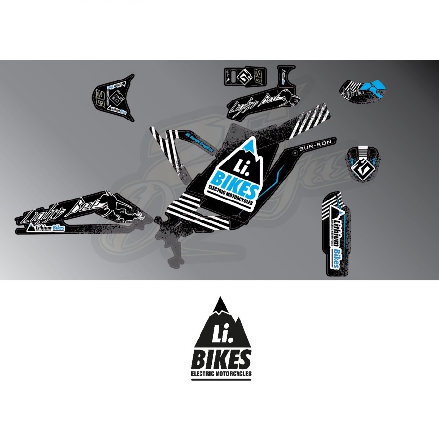 Kit Déco Surron Light Bee 2021 - Lithium Bikes Bleu